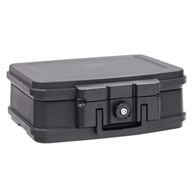 Image of ARREGUI MT1104 Fireproof Safe with Key, and Waterproof Document Box, Portable Safe, Case, Certificate, DIN A4 Size, Black