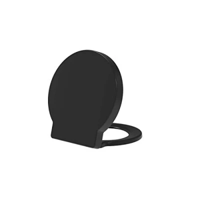 Image of Round Soft Close Toilet Seat Quick Release Top or Bottom Fix 400 x 420 (Black)