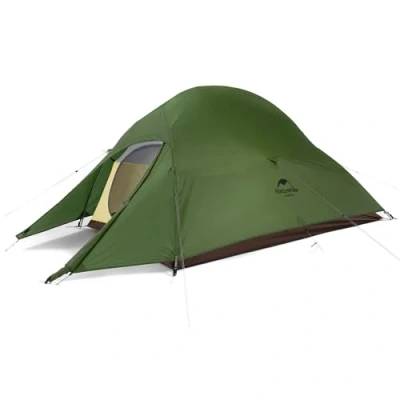 Image of Naturehike Cloud Up 2 Upgrade Men Camping Tent with Foyer for 3 4 Season, Portable, Lightweight, Waterproof, Hiking, Mountaineering, Forest Green
