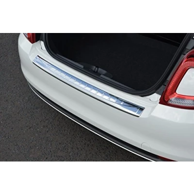 Image of Chrome Bumper Protector Sill Trim Cover To Fit 500 (2007+)