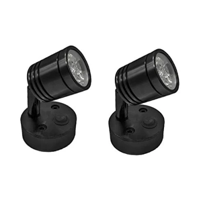 Image of 12V LED Spot Reading light switch Camper Van Caravan Boat Interior ON/OFF White 2PCS (NAB 1)