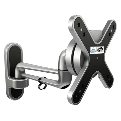 Image of RICOO TV Wall Bracket Mount Tilt &amp; Swivel Universal Monitor Mounting S2011 Holder Arm also for Curved 4K LCD LED Television / 13 32 Inch VESA 75x75 100x100 Silver