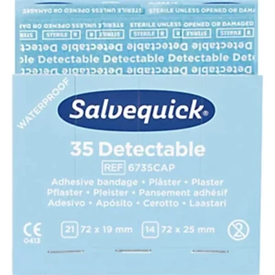 Image of Salvequick Blue Detectable Plasters Refill