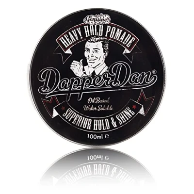 Image of Dapper Dan Heavy Hold Pomade Strong and High Shine Mens Oil Based Hair Liquorice Vanilla Scent, 1 x 100 ml