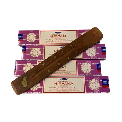 Image of VIE Satya Incense Sticks, 4 Packs x 15g, with Holder, Nirvana
