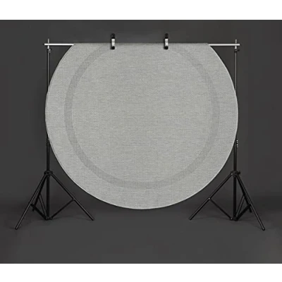 Image of the carpet Mistra Heavy Duty Flat Weave Rugs Modern Design Ideal for Kitchen and Dining Room Trendy Colours Extra Outdoor Area with Trim, Grey, 120 x cm
