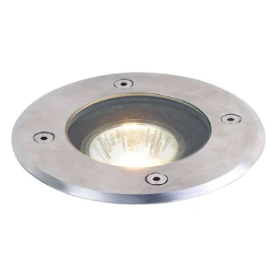 Image of recessed Floor Light &#039;AVA&#039; (Modern) in Silver Made of Aluminium (1 Source, GU10) from Lucande Outdoor
