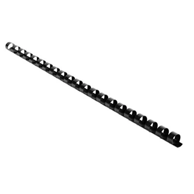 Image of Exacompta Ref 75301E Binding Combs 10mm Thick, 21 Rings, Suitable for A4 Documents, Holds Approx. 40 65 Sheets, Made from PVC Material Black (Pack of 100)