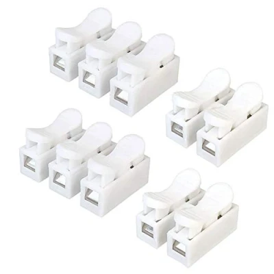 Image of Aiqeer 90 Pcs Spring Wire Connectors Set, Electrical Cable Clamp Terminal Block Connector, Quick Connector (60 Ch2 + 30 Ch3)