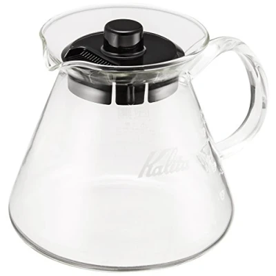 Image of Kalita (Carita) Coffee Server I Pour Over Carafe 500ml (17oz) Pot Fits Drippers Heat Resistant Glass Made in Japan I, Single Cup, Clear