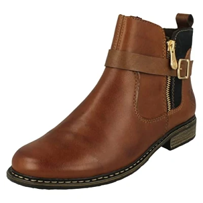 Image of Rieker Womens Z4959 22 Cristallino Side Buckle Ankle Boots 3.5 UK