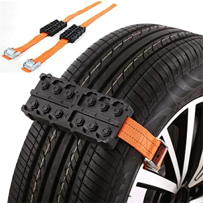 Image of Snow Chains, Anti Skid Tire Traction Blocks Chain Emergency Mud Sand Device Chains for Car