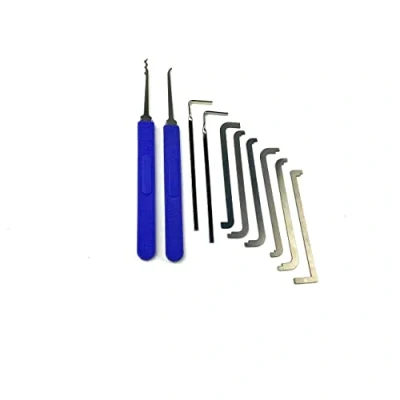 Image of TPM Go 6pcs Lock Pick Top Tension Tools with 2pcs Hook,Dimple Wrench Picking Practice Set for Home (C Tool)
