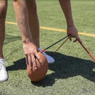 Image of Football Kicking Tee, Metal Holder, Stand for Training Practice, Tee Holder Field Goal Kicks &amp; Placekickers, Extra Point Any Size