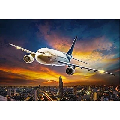 Image of 5D Diamond Painting Kit Full Drill Aeroplane DIY Pictures Crystal Rhinestone Cross Stitch Embroidery Set Mosaic Decoration Arts Craft Home Wall Decor 50x60CM