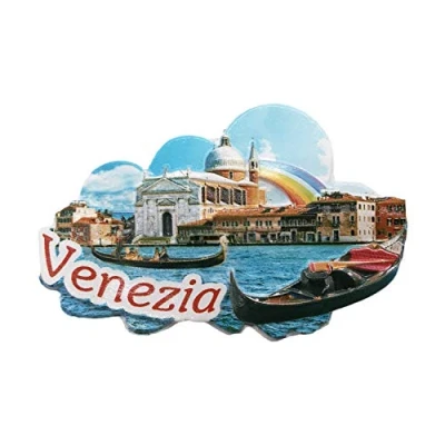 Image of 3D Venezia Venice Italy Refrigerator Magnet Tourist Travel Souvenirs Handmade Resin Craft Magnetic Stickers Home Kitchen Decoration Fridge Collection Gift
