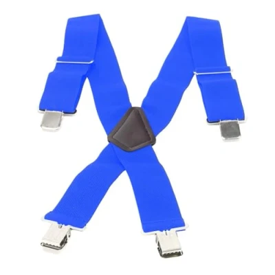 Image of BIKE IT Heavy Duty Motorcycle Rider Braces Elasticated Motorbike Trouser (Blue)