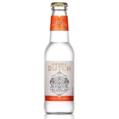 Image of Double Dutch Indian Tonic Water 24 x 200ml bottles Low Calorie Perfect Mixer for Cocktails, No Artificial Colours Preservatives or Flavours (Pack of 24)