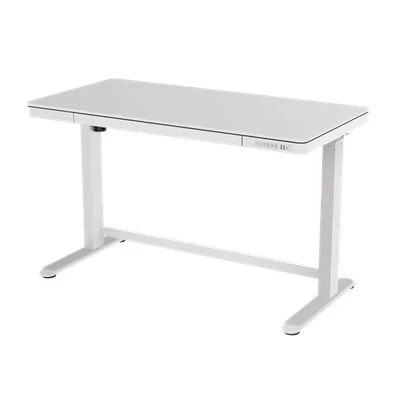 Image of Dellonda Height Adjustable Sit &amp; Stand Desk with USB, Electric Standing, White, 1200 x 600mm DH54