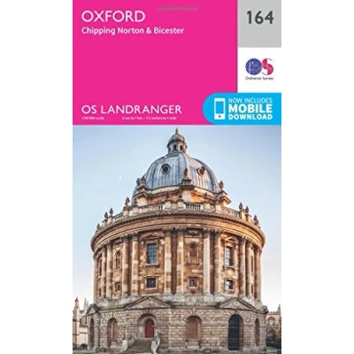 Image of Landranger 164 Oxford, Chipping Norton &amp; Bicester Map With Digital Version