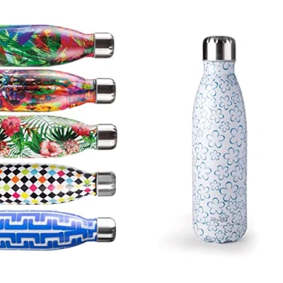 Image of IBILI Thermos Flask with Double Wall, Spring Blue, 500 ml, 18/10 Stainless Steel, Reusable
