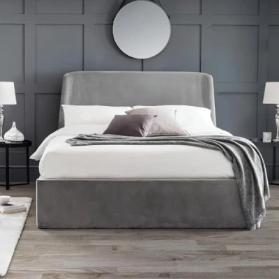 Image of Julian Bowen Frida Ottoman Storage 135cm Double Bed Grey