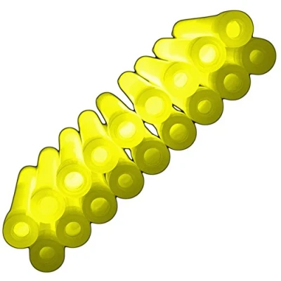 Image of Glowhouse Lightstick Pack of 10 Glow Sticks 6 Inch Emergency, Ultra Bright Light with 12+ Hour Duration (Yellow)