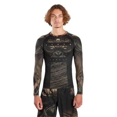Image of Venum, Gorilla Jungle Rashguard Long Sleeves, Men&#039;s, M, Black/Sand