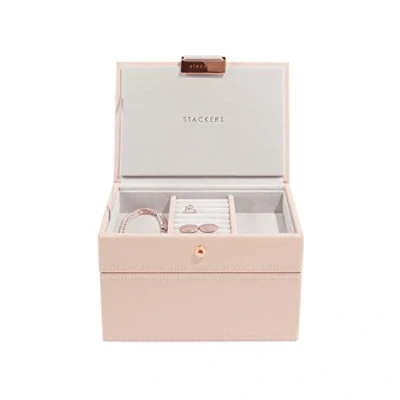 Image of Stackers Blush Pink Mini Jewellery Box Set of 2