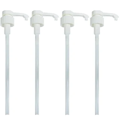 Image of Gunky Monkey 5L Pump Dispenser for 5 Litre Container. 38mm Screw Top Dispenser. 4ml Dose Ideal Hand Sanitiser, Antibacterial Soap, Shampoo. Pelican with long Tube. Twist Lock. PACK OF 4