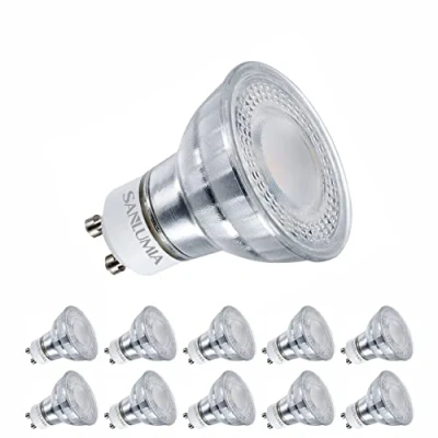 Image of 10 X Sanlumia 7W Dimmable Gu10 Super Bright 560LM LED Recessed Lighting Spotlight 75W Halogen Equivalent Warm White 3000K