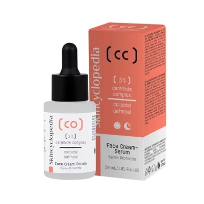 Image of Skincyclopedia Hydrating Serum with 3% Ceramide, Oat, Hyaluronic Acid and Niacinamide Barrier Cream Retinol Squalane Anti Aging Moisturiser for Dry and/or Mature Skin, 30ml