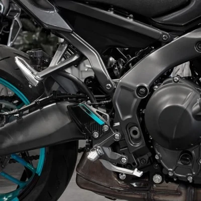 Image of Resin Bike Motorcycle 3D Stickers Compatible with Yamaha MT 09 2024 Midnight Cyan. Protection Heel Pad From Bumps And Scratches. Pair Of Gadget Moto