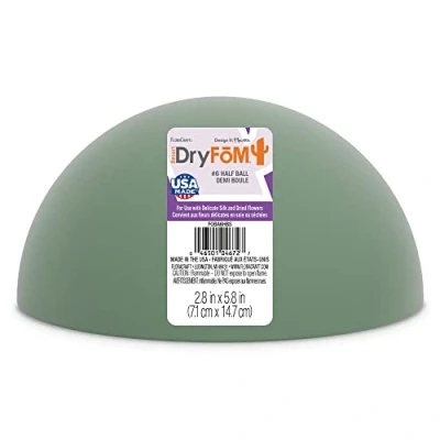 Image of Floracraft Dry Foam Half Ball 6 inch x 3 inch, 2.8&quot; 5.8&quot;