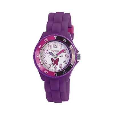 Image of Tikkers Girls&#039; Analogue Quartz Watch with Rubber Bracelet TK0041