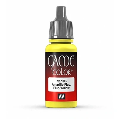 Image of Vallejo Game Color 17 ml Acrylic Paint Fluo Yellow