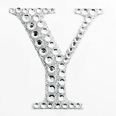 Image of 5cm Diamante Self Adhesive Glitter Sticker Letter Y
