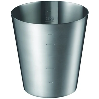 Image of Yoshikawa 89037 3 EAtCO HAKARA Measuring Cup, Stainless Steel, Silver