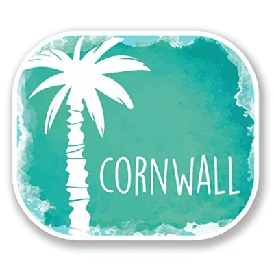 Image of 2 x 10cm Cornwall Cornish Vinyl Sticker Decal Laptop Car Tablet Flag #6494 (10cm Wide 8.5cm Tall)