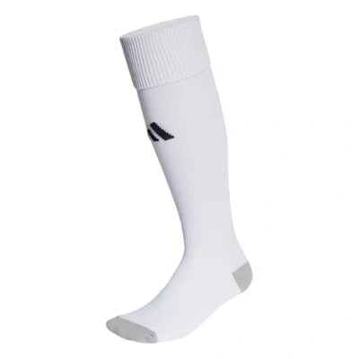 Image of adidas Unisex Knee Socks Milano 23 Sock, White/Black, IB7813, Size XS