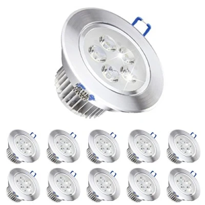 Image of POCKETMAN 220V 5W LED Recessed Ceiling Light Downlights Spotlight,Cool White,450 500 Lumen(Equivalent 50W) 10 Pack