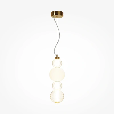 Image of Maytoni Collar Modern Slim Pendant Ceiling Light Gold Integrated LED 3000K
