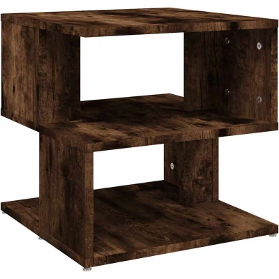 Image of vidaXL Side Table Smoked Oak 40x40x40 cm Engineered Wood