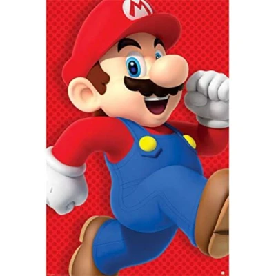 Image of Pyramid International &quot;Run Super Mario&quot; Maxi Poster, Multi Colour, 61 x 91.5 1.3 cm