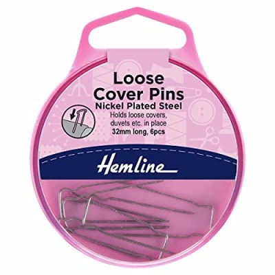 Image of Hemline Loose Cover Pins, 30mm, pk of 6, in Flip Top Box