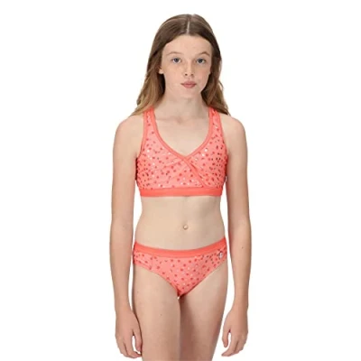 Image of Regatta Kids Hosa Swim Top Fusion Coral Dot 11 12 Years