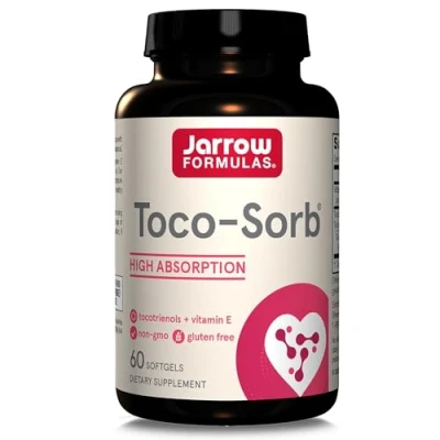 Image of Jarrow Formulas, Toco Sorb, Mixed Tocotrienols &amp; Vitamin E, 60 Softgels, Lab Tested, Gluten Free, SOYA Non GMO