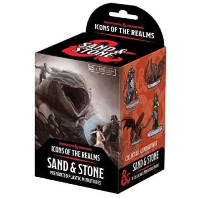 Image of WizKids D&amp;D Icons of The Realms Miniatures: Sand &amp; Stone Booster (Set 26) 4 Figures, Prepainted, Randomly Assorted, RPG