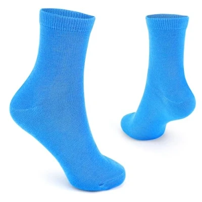 Image of The Glowhouse Casual Dress Socks for Men, Bright Neon Solid Colour, Comfortable Crew Socks, Rock n Roll Fancy Dress, Ideal Gifts Men (Blue)