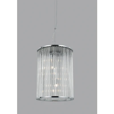 Image of Oklahoma 6 Light Chrome Lanterns Pendant Ceiling